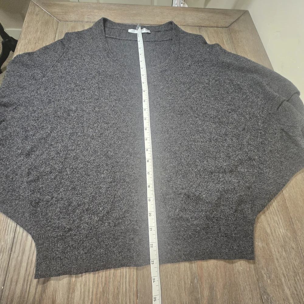 Giordano Wool Blend Batwing Dolman Sleeve Sweater Large Charcoal Gray Cozy Cabin